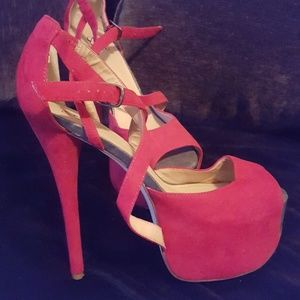 Red High Heels - Size 8 - Scene by Shoedazzle